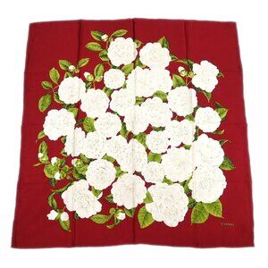 Chanel Red Scarf Small Good 135812